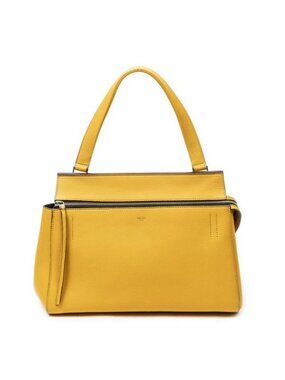 Celine Small Edge Bag Yellow Pebbled Leather